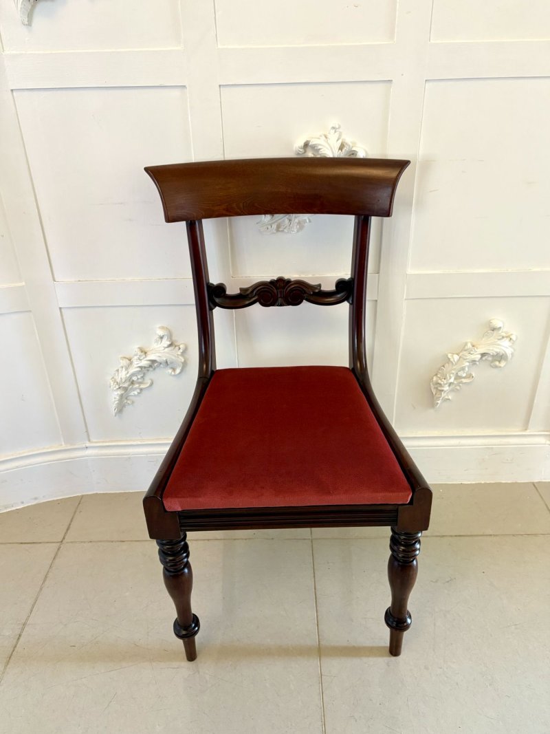 Set of 8 Antique Regency Quality Mahogany Dining Chairs - Image 7